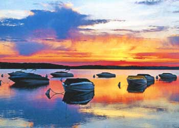 "Geneva Lake Sunrise" by Lester Crisman, Walworth WI  - Photography - SOLD